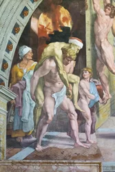 The Fire in the Borgo (detail)