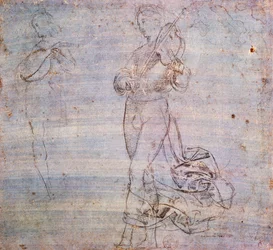 Study for figure with musical instrument