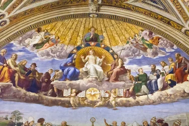 Disputation of the Holy Sacrament (detail)