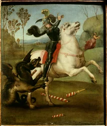 Saint George Fighting with the Dragon by Raphael, 1505