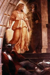 The Liberation of Saint Peter (detail) from a fresco painting by Raphael