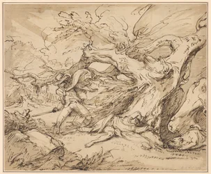 Orlando Rescuing Oliver from the Lion