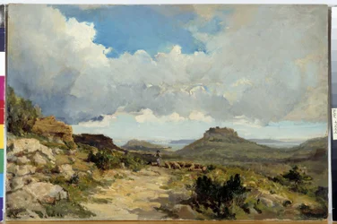 Shepherd at Miramas le Vieux, Etang de Berre in the Bouches of the Rhone