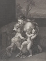 Charity with Three Small Children