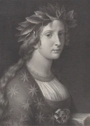 Poetry, a woman with a laurel crown