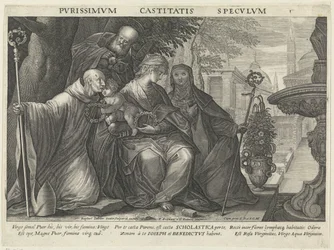 Holy Family with Saint Benedict and Saint Scholastica