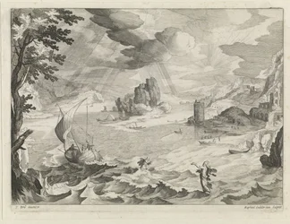 Seascape with Christ and His Disciples in the Storm on the Sea of Galilee