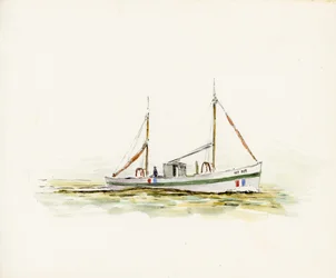 Boat on the Gironde estuary
