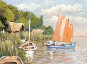 Boats on the Gironde estuary