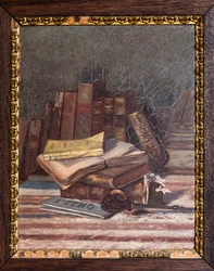 Still life with old books