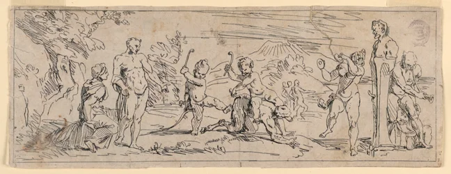 Children Playing with a Satyr