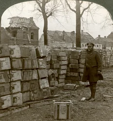 Abandoned German Ammunitions near Cambrai, World War I