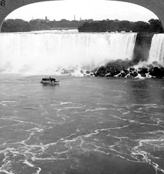 Niagara Falls and the Maid of the Mist, from the Canadian Cliffs, Canada