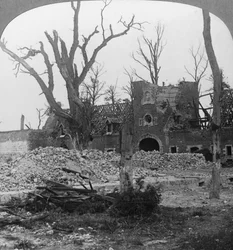 Ruins of Beury Chateau, Festubert, France, World War I