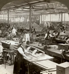 Sheet Metal Workers at an Aeroplane Factory, World War I