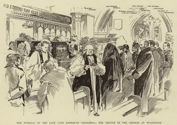 The Funeral of the Late Lord Randolph Churchill, the Service in the Church at Woodstock