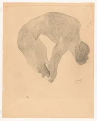 Bending Naked Man