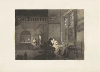 Interior with Figures by Candlelight