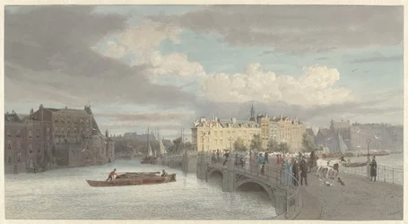 View of the Halvemaansbrug near the Amstel in Amsterdam