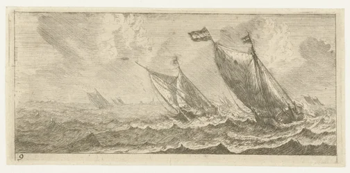 Ferries on a Rough Sea (series title: Various Embarkations and Similar Events)