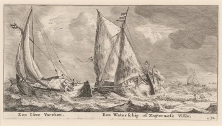 An "Isere" Vessel and a Waterschip or Zuiderzee Fishing-Boat