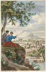 Figures Looking Out Over a Landscape
