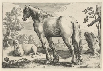 Landscape with Two Horses