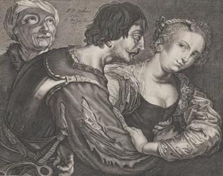 The Procuress: An Old Woman, a Soldier, and a Woman, ca. 1635-68