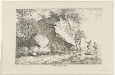 Landscape with Two Figures by a Rock