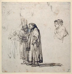 A group of elderly scholars and, separately, a younger man