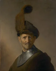 An Old Man in Military Costume
