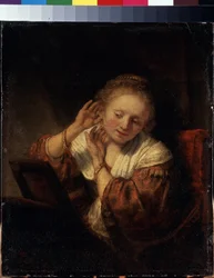 Young Woman Trying on Earrings