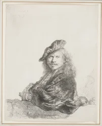 Rembrandt Leaning on a Stone Sill: Half Length