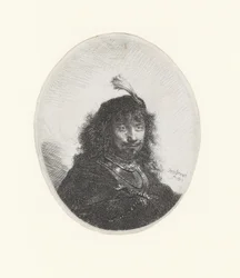 Rembrandt with the sword and the egret