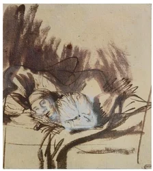 Sick Woman in a Bed, Maybe Saskia, Wife of the Painter