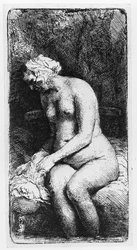 Woman bathing