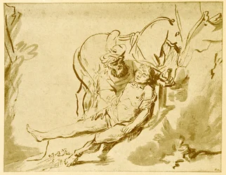 The Good Samaritan Examining the Wounded