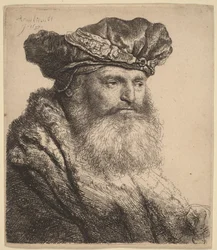 Bearded Man in a Velvet Cap with a Jewel Clasp