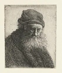 Bearded Man with Short Wavy Hair: Bust