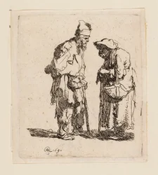 Beggar Man and Beggar Woman Conversing