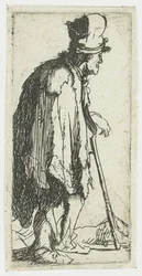 Beggar with a Clenched Hand, Leaning on a Stick