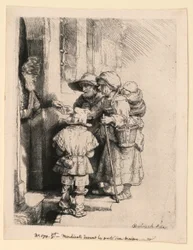 Beggars Receiving Alms at the Door of a House