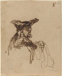 Bust of an Elderly Man in a Flat Cap