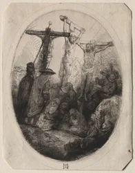 Christ Crucified Between Two Thieves: An Oval Plate, c1641