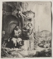 Christ and the Woman of Samaria Among Ruins