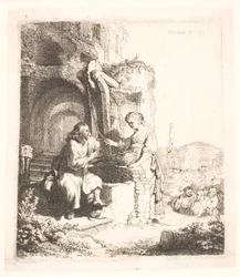 Christ and the Woman of Samaria: Among Ruins