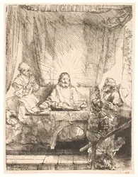 Christ at Emmaus: the larger plate