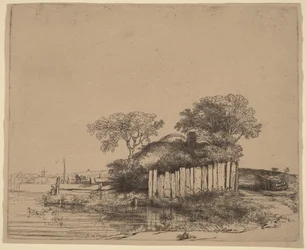 Cottage with a White Fence