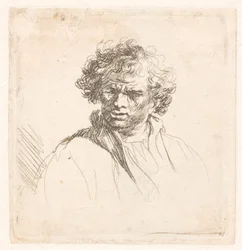 Curly-headed Man with a Wry Mouth