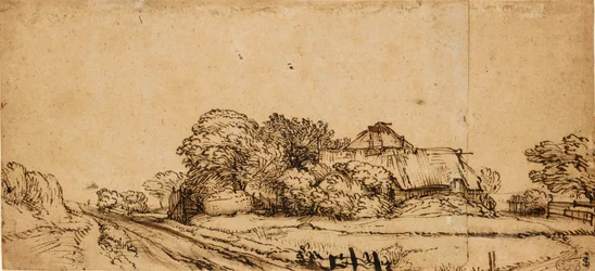 Farm Buildings beside a Road